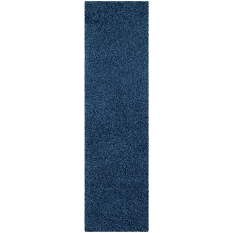 Safavieh Laguna Shag 3' X 5' Power Loomed Polypropylene Rug in Blue