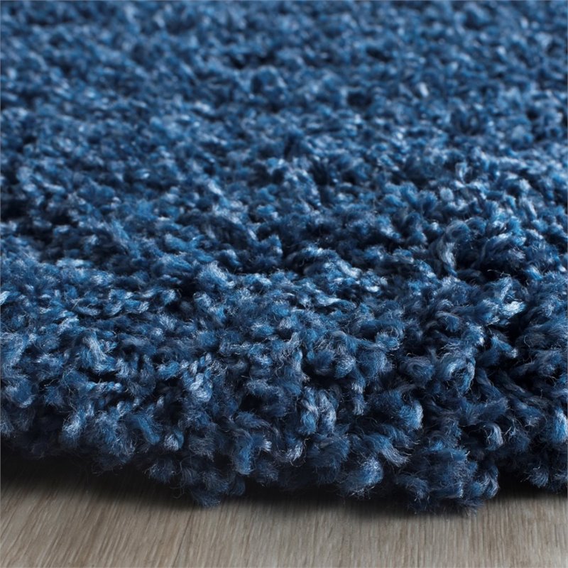 Safavieh Laguna Shag 4' X 6' Power Loomed Polypropylene Rug in Blue