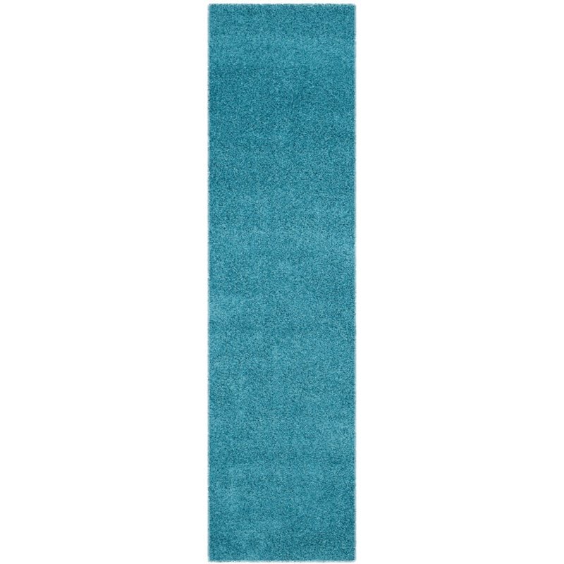 Safavieh Laguna Shag 3' X 5' Power Loomed Rug in Turquoise