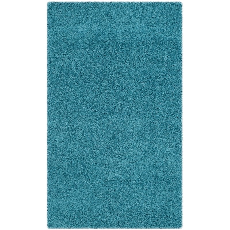 Safavieh Laguna Shag 8' X 10' Power Loomed Rug in Turquoise