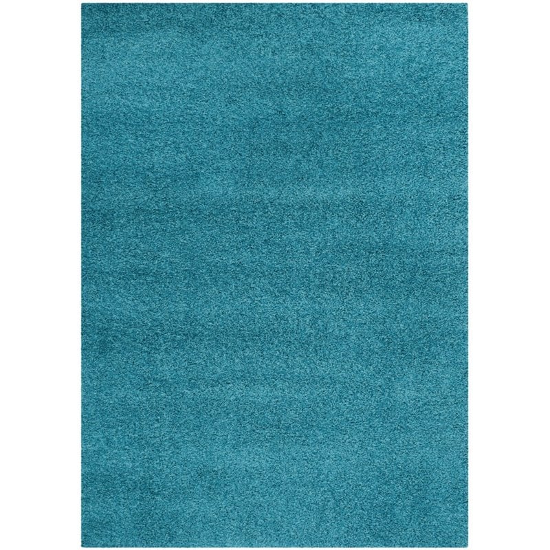 Safavieh Laguna Shag 8' X 10' Power Loomed Rug in Turquoise