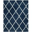 Safavieh Montreal Shag 4' X 6' Power Loomed Rug in Blue and Ivory