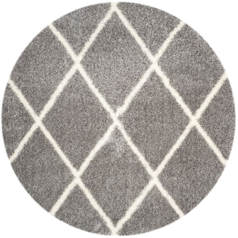 Safavieh Montreal Shag 4' X 6' Power Loomed Rug in Gray and Ivory