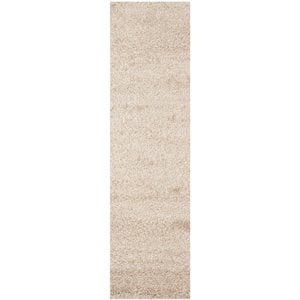 Safavieh Santa Monica Shag 2'3&quot X 7' Power Loomed Rug in Beige