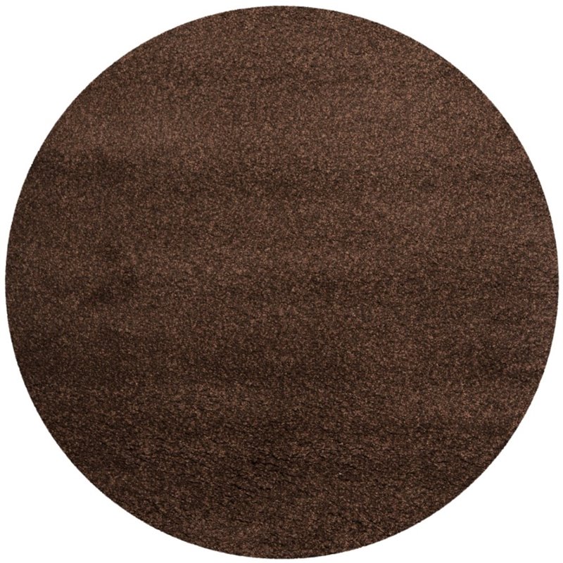 Safavieh Santa Monica Shag 4' X 6' Power Loomed Rug in Brown