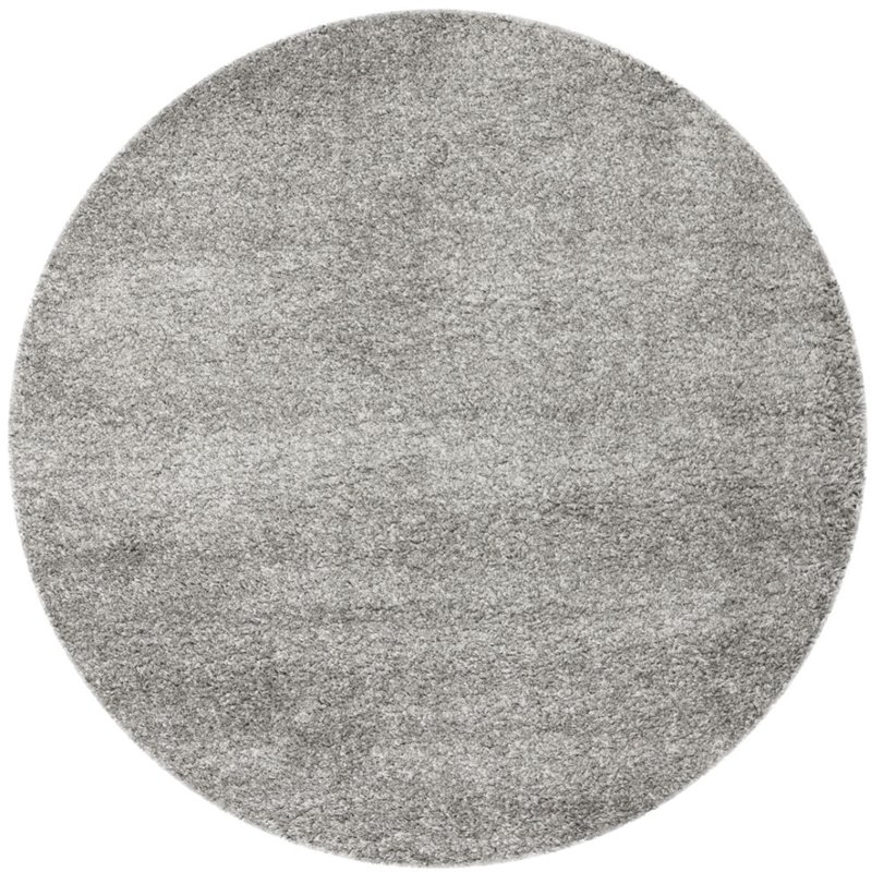 Safavieh Santa Monica Shag 4' X 6' Power Loomed Rug in Silver
