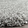 Safavieh Santa Monica Shag 4' X 6' Power Loomed Rug in Silver