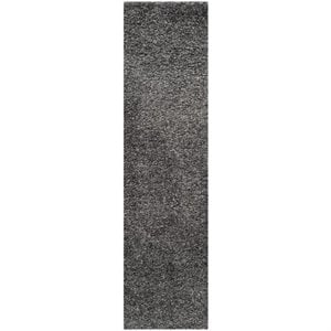 Safavieh Santa Monica Shag 2'3&quot X 11' Power Loomed Rug in Dark Gray