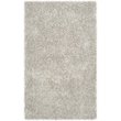 Safavieh Toronto Shag 3' X 5' Handmade Polyester Rug in Light Gray