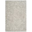 Safavieh Toronto Shag 3' X 5' Handmade Polyester Rug in Light Gray