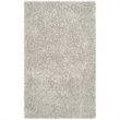 Safavieh Toronto Shag 3' X 5' Handmade Polyester Rug in Light Gray