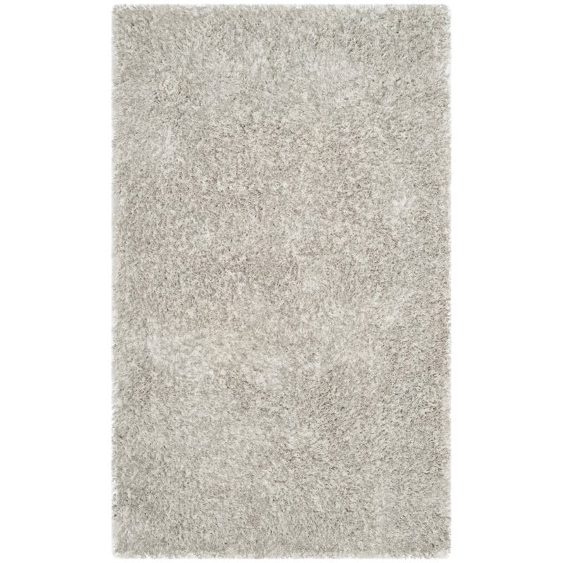 Safavieh Toronto Shag 5' X 8' Handmade Polyester Rug in Light Gray
