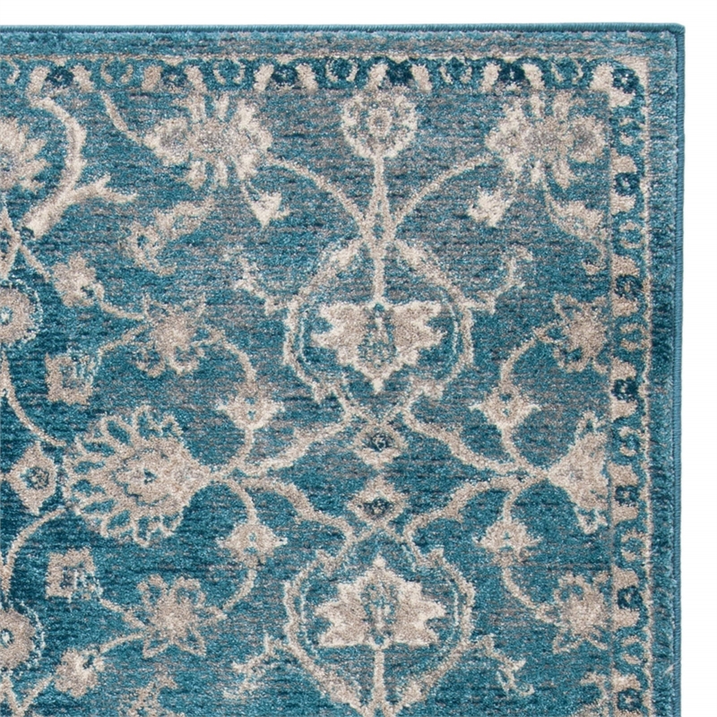 Safavieh Sofia 8' X 10' Power Loomed Rug in Blue and Beige