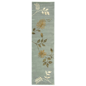 Safavieh Soho 2'-6&quot X 20' Wool and Viscose Hand Tufted Rug in Light Blue