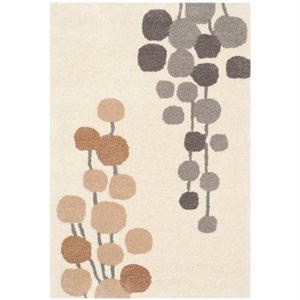 Safavieh Soho 6' Square Hand Tufted Wool Rug in Beige and Gray