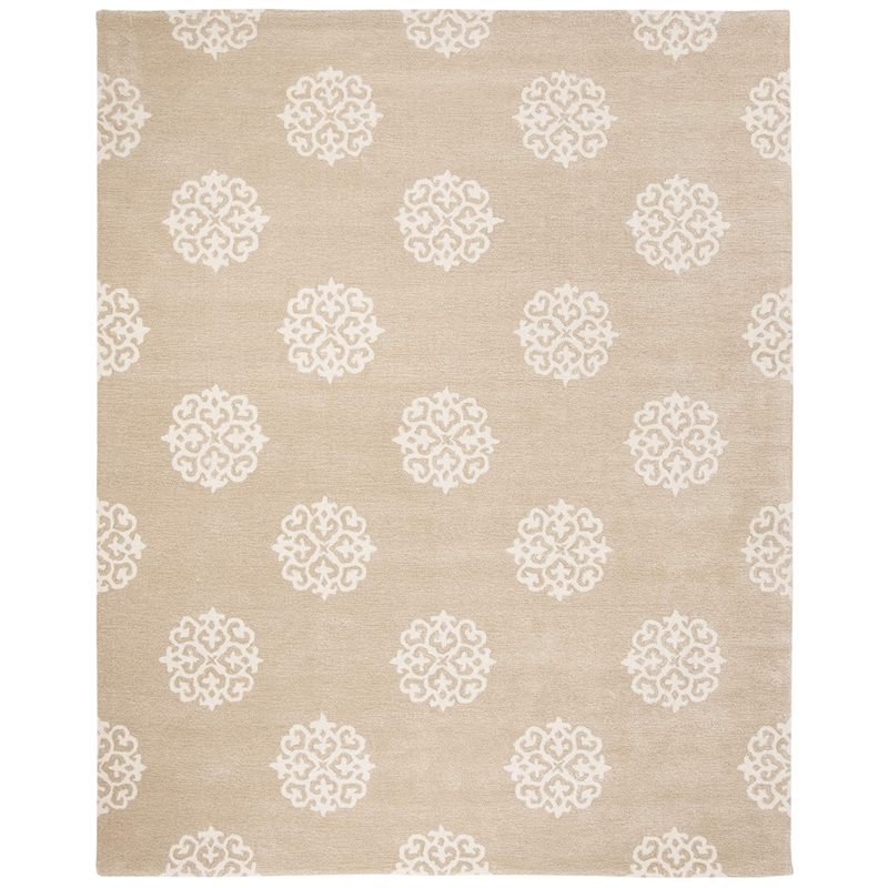 Safavieh Soho 9' X 12' Hand Tufted Wool Rug in Beige and Ivory