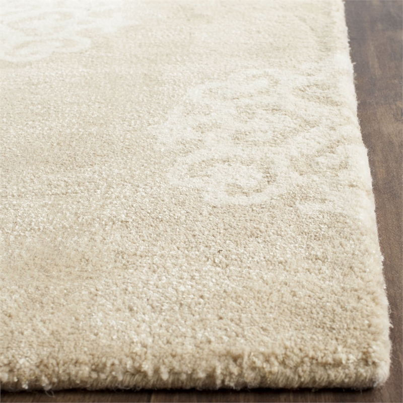 Safavieh Soho 9' X 12' Hand Tufted Wool Rug in Beige and Ivory