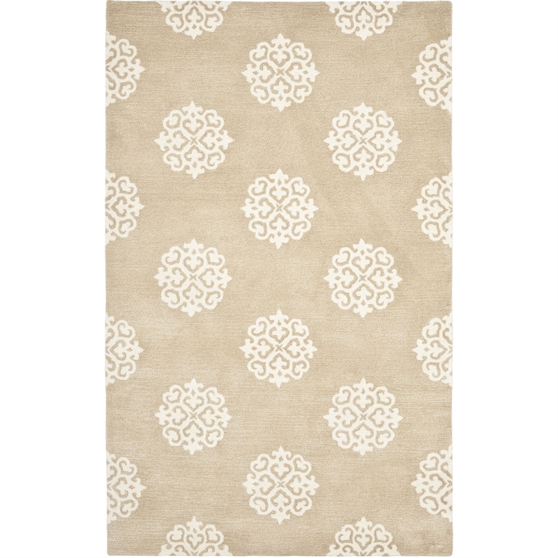 Safavieh Soho 9' X 12' Hand Tufted Wool Rug in Beige and Ivory