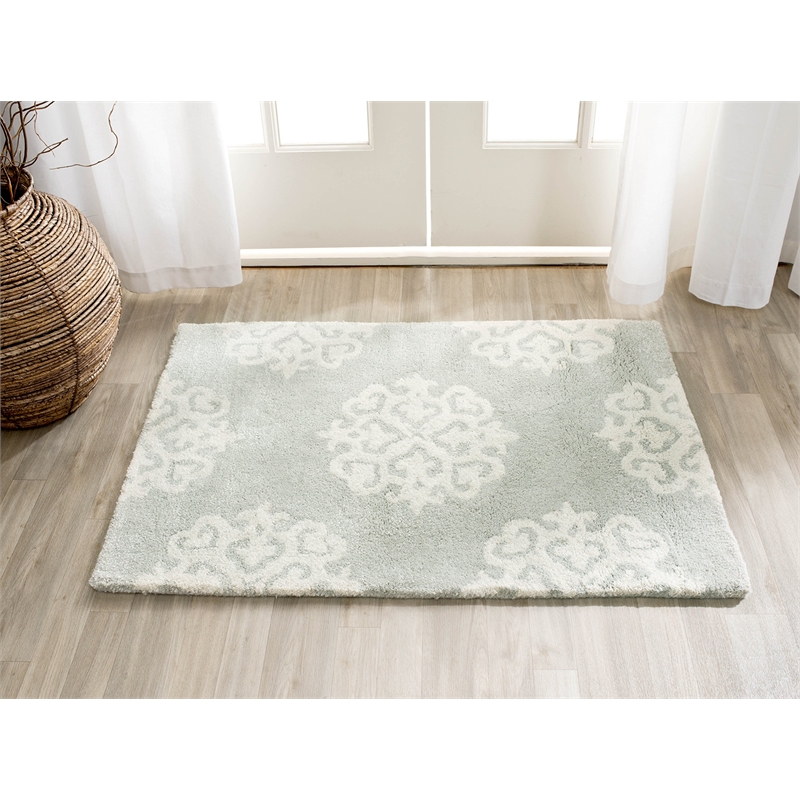 Safavieh Soho 2' X 3' Hand Tufted Wool Rug in Gray and Ivory