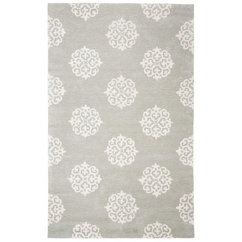 Safavieh Soho 5' X 8' Hand Tufted Wool Rug in Gray and Ivory