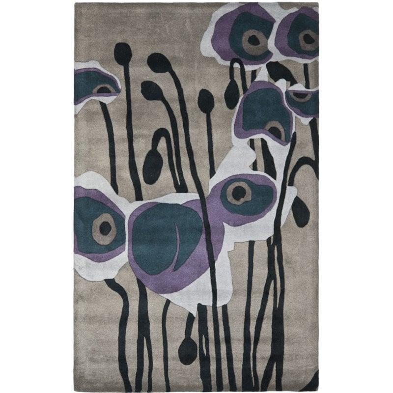 Safavieh Soho 2' X 3' Hand Tufted Wool Rug in Gray and Blue