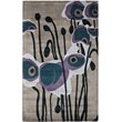 Safavieh Soho 6' Round Hand Tufted Wool Rug in Gray and Blue