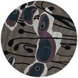 Safavieh Soho 6' Round Hand Tufted Wool Rug in Gray and Blue