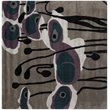 Safavieh Soho 6' Round Hand Tufted Wool Rug in Gray and Blue