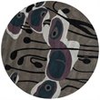 Safavieh Soho 6' Round Hand Tufted Wool Rug in Gray and Blue