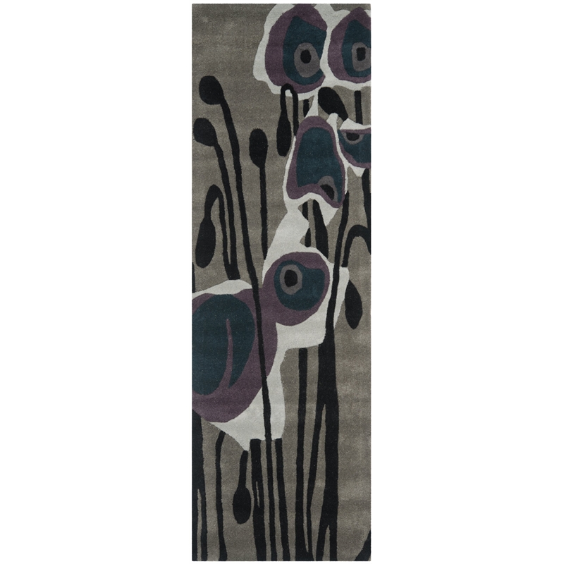 Safavieh Soho 8' X 10' Hand Tufted Wool Rug in Gray and Blue