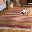 Safavieh Striped Kilim 10' X 14' Hand Woven Wool Pile Rug in Beige
