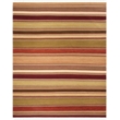 Safavieh Striped Kilim 10' X 14' Hand Woven Wool Pile Rug in Red