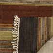 Safavieh Striped Kilim 10' X 14' Hand Woven Wool Pile Rug in Gold