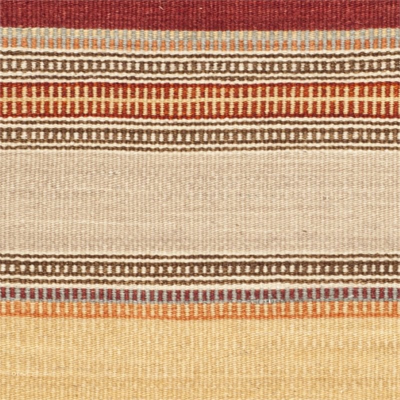 Safavieh Striped Kilim 3' X 5' Hand Woven Wool Pile Rug in Green