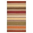 Safavieh Striped Kilim 3' X 5' Hand Woven Wool Pile Rug in Green