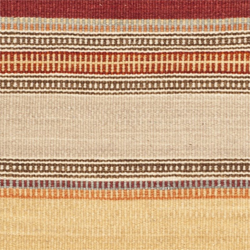 Safavieh Striped Kilim 8' X 10' Hand Woven Wool Pile Rug in Green