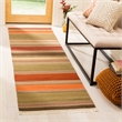 Safavieh Striped Kilim 9' X 12' Hand Woven Wool Pile Rug in Green