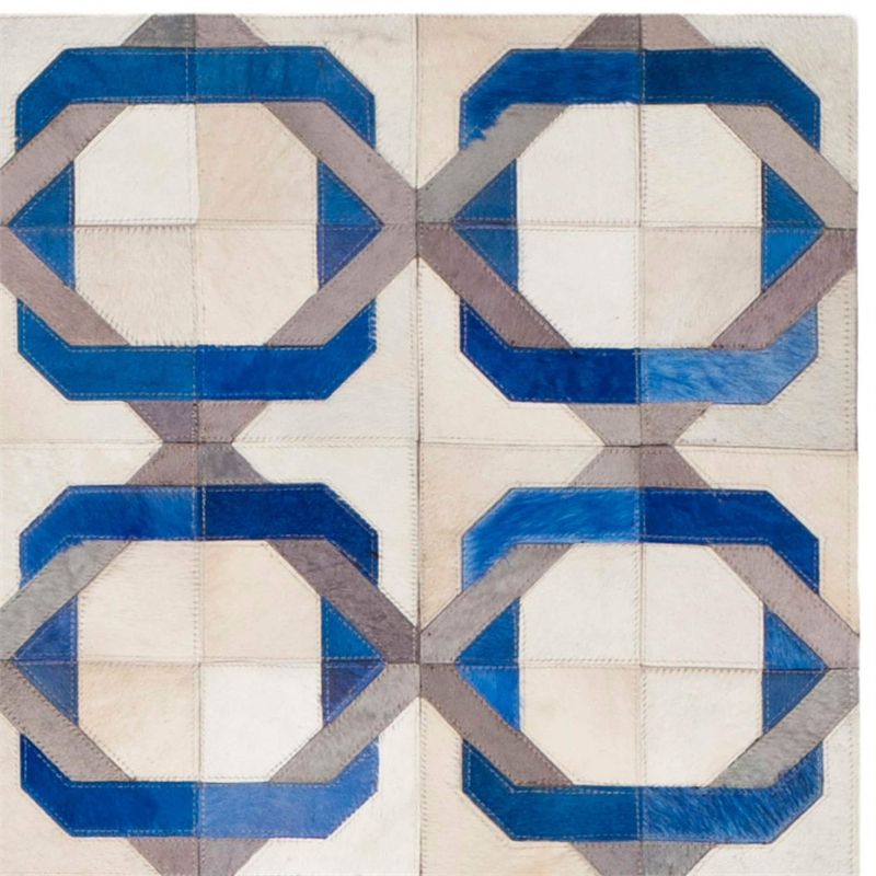 Safavieh Studio Leather 5' X 8' Hand Woven Leather Rug in Ivory