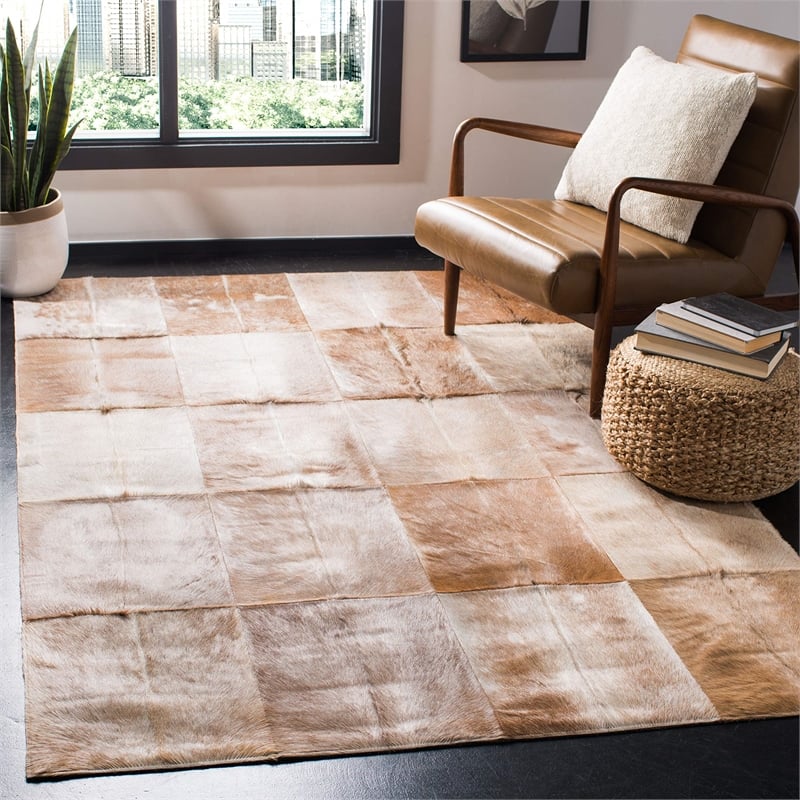 Safavieh Studio Leather 4' X 6' Hand Woven Leather Rug