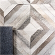 Safavieh Studio Leather 8' X 10' Hand Woven Leather Rug in Gray
