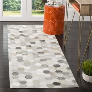 Safavieh Studio Leather 2'3&quot X 7' Hand Woven Leather Rug