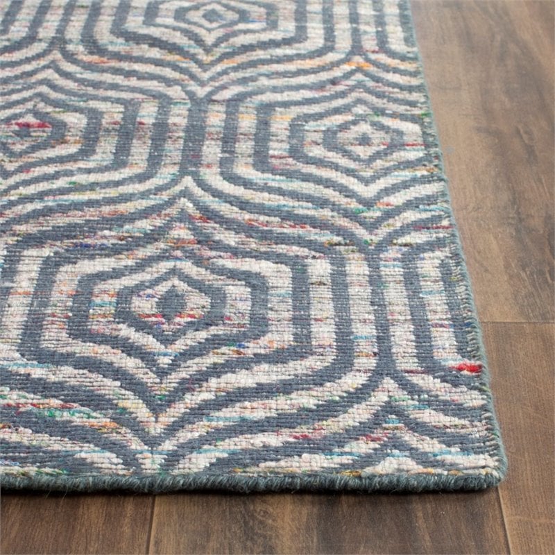 Safavieh Straw Patch 5' X 8' Hand Woven Flatweave Rug in Blue