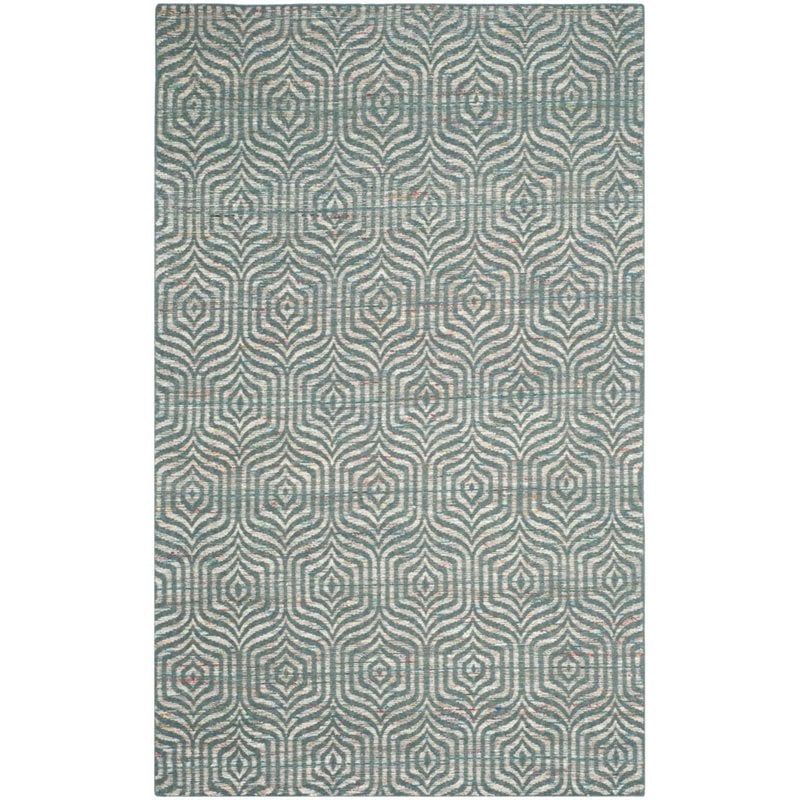 Safavieh Straw Patch 5' X 8' Hand Woven Flatweave Rug in Blue
