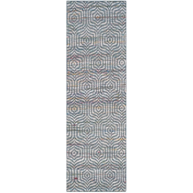 Safavieh Straw Patch 5' X 8' Hand Woven Flatweave Rug in Blue