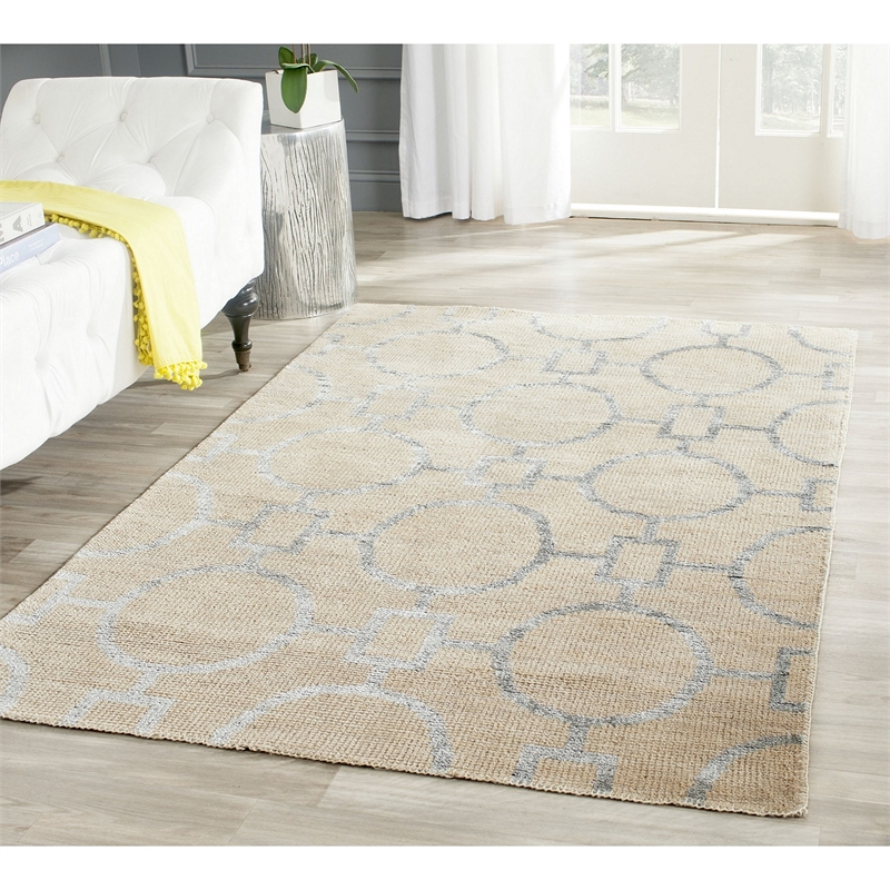 Safavieh Stone Wash 6' X 9' Hand Knotted Rug in Beige