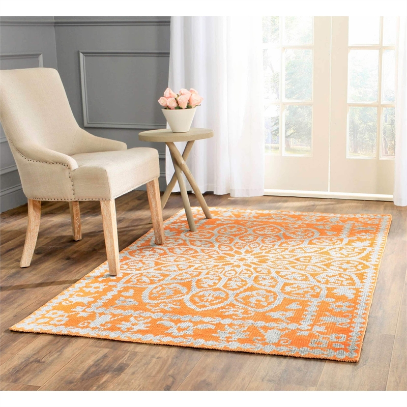 Safavieh Stone Wash 10' X 14' Hand Knotted Rug in Copper