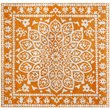 Safavieh Stone Wash 6' Round Hand Knotted Rug in Copper