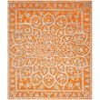 Safavieh Stone Wash 6' Round Hand Knotted Rug in Copper