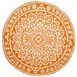 Safavieh Stone Wash 6' Round Hand Knotted Rug in Copper
