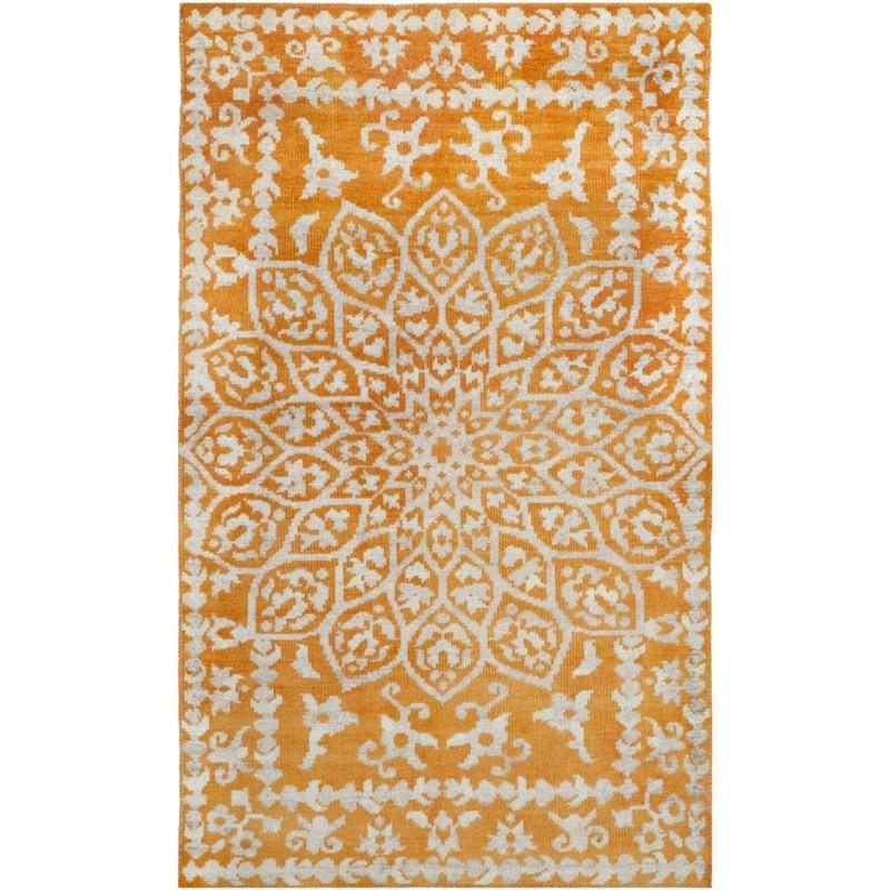 Safavieh Stone Wash 6' Square Hand Knotted Rug in Copper